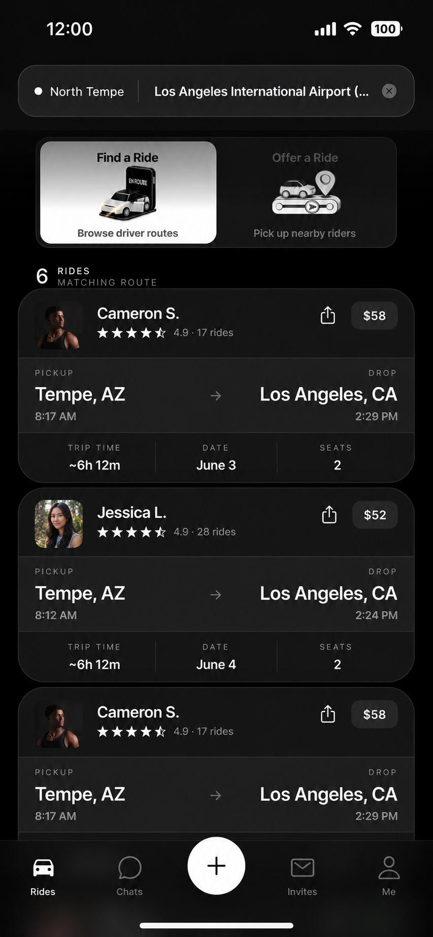 Browse routes